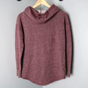 Mossimo Burgundy Cowl Neck Hoodie Tunic